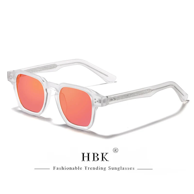 HBK Fashion Square Men Sunglasses Women Core Insert Temple Luxury Brand Sun Glasses Travel Beach Party Festiva Gifts