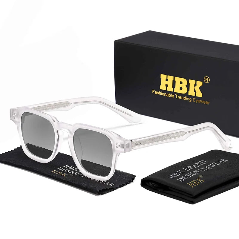 HBK Fashion Square Men Sunglasses Women Core Insert Temple Luxury Brand Sun Glasses Travel Beach Party Festiva Gifts